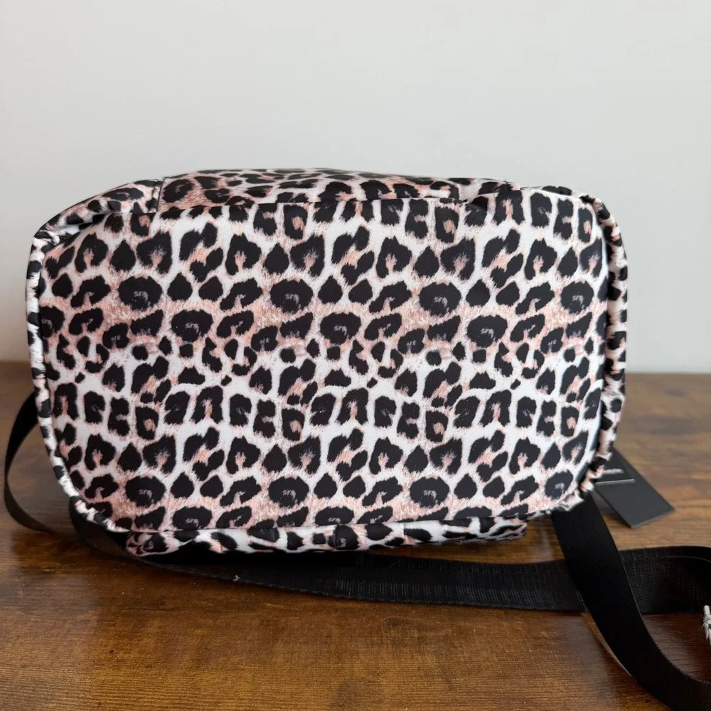 New Ed Hardy Cooler Lunch Box Bag Crossbody Brown Leopard Rose Y2K Retro